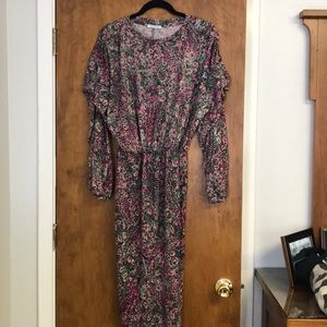 Zara Traffaluc shimmery pencil midi dress